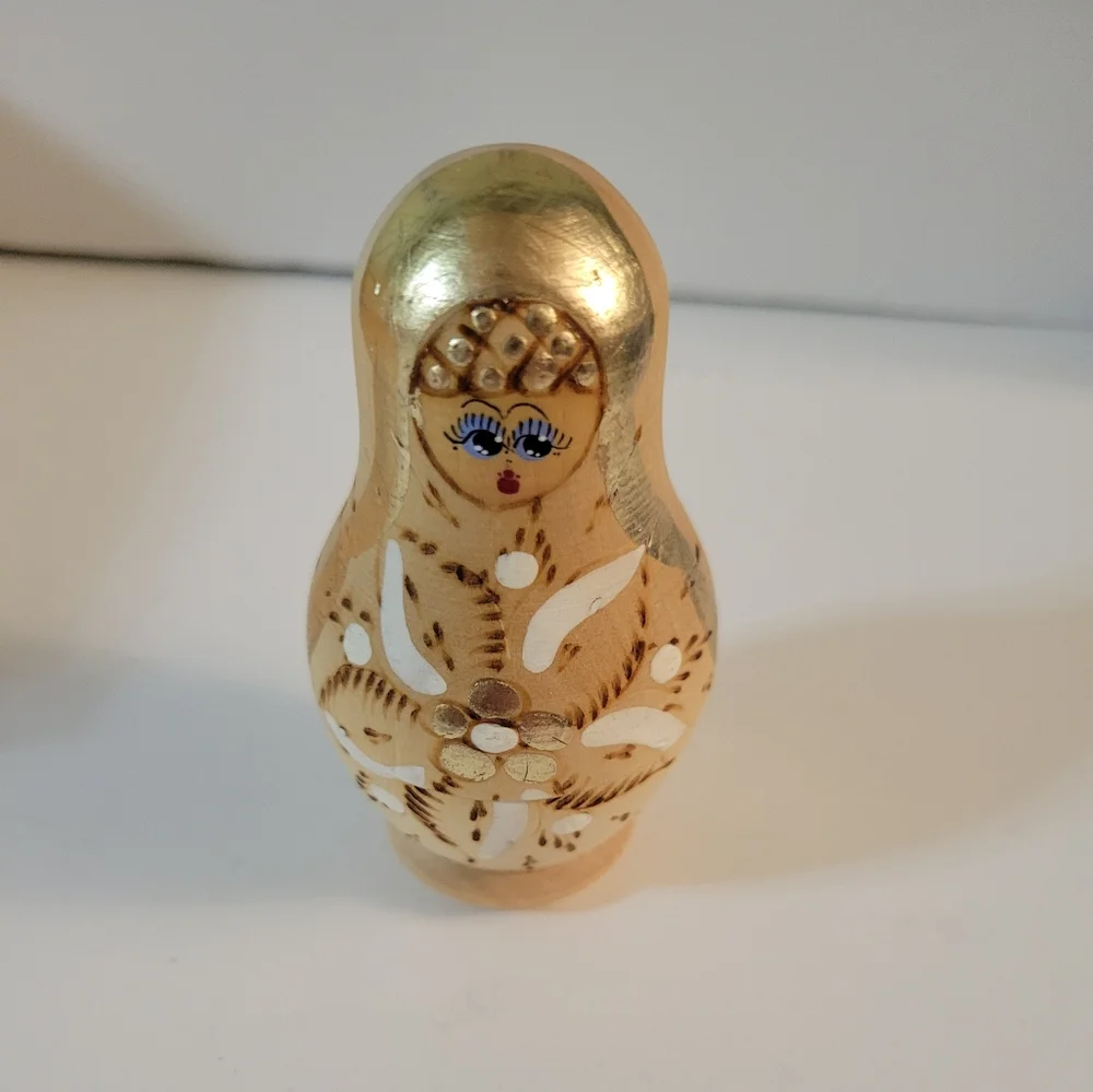Bride Matryoshka Doll Set Of 5 Hand Painted Wedding Bride